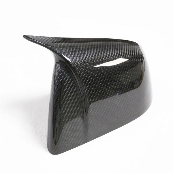 Model Y CF Horn Shape Side Mirror Cap Slip-On