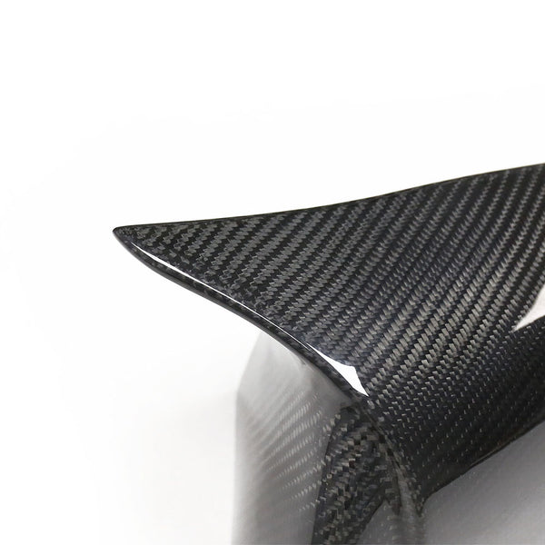 Model 3 CF Horn Shape Side Mirror Cap Slip-On
