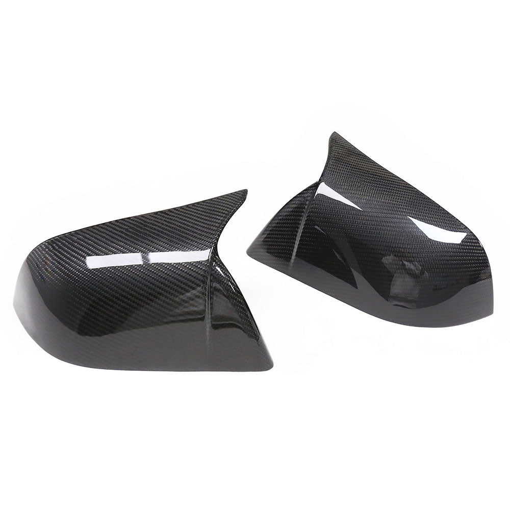 Model 3 CF Horn Shape Side Mirror Cap Slip-On