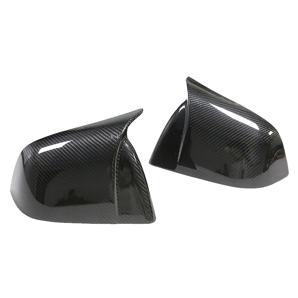 Model Y CF Horn Shape Side Mirror Cap Slip-On