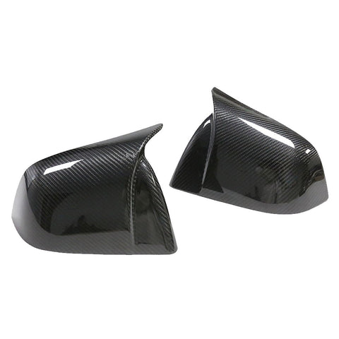 Model Y CF Horn Shape Side Mirror Cap Slip-On