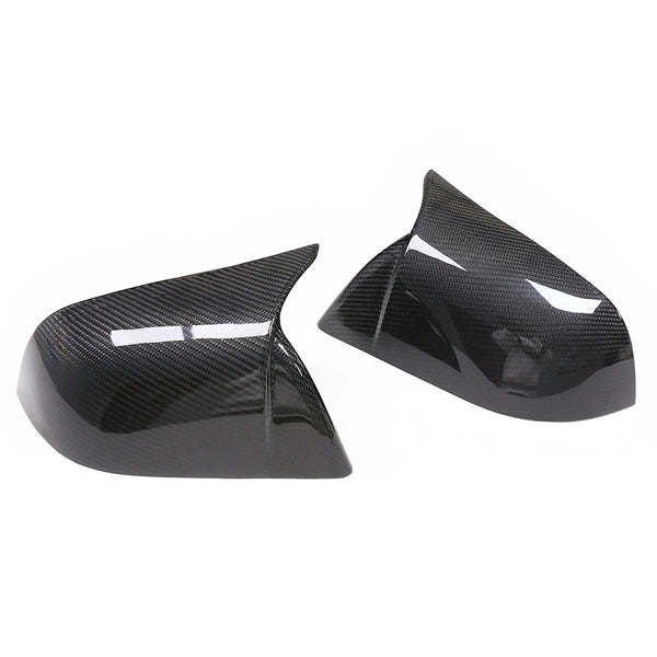 Model 3 CF Horn Shape Side Mirror Cap Slip-On