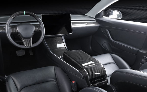 Model 3/Y CF Steering Wheel Full Cover