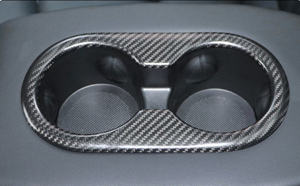 Model 3/Y CF Back Seat Cup Holder Cover